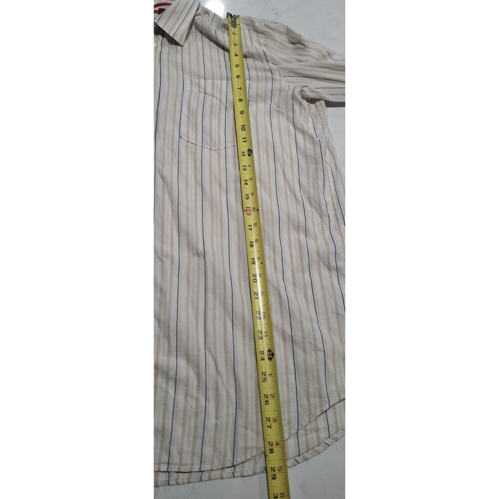 Hugo Boss Striped Dress Shirt Men's Slim Line Size XL White Striped EUC - Picture 7 of 10